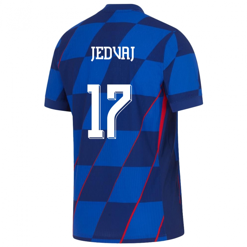 Mujer Camiseta Croacia Karla Jedvaj #17 Azul 2ª Equipación 24-26 La Camisa Chile