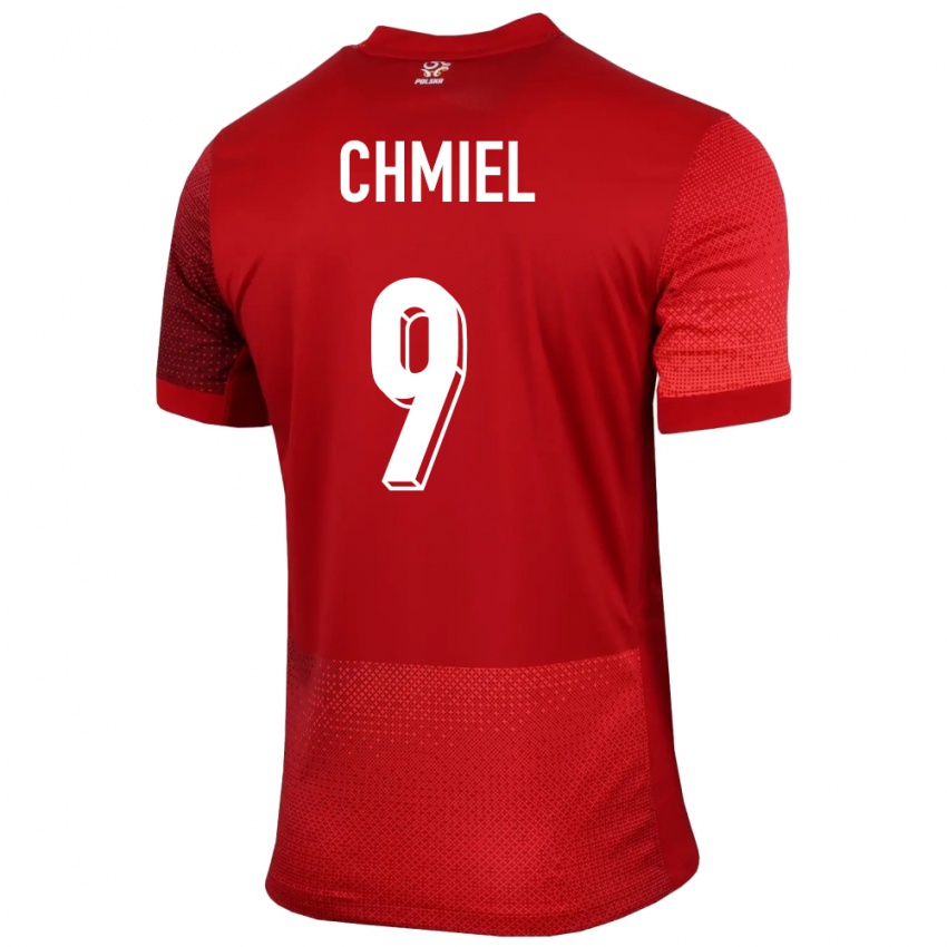 Mujer Camiseta Polonia George Chmiel #9 Rojo 2ª Equipación 24-26 La Camisa Chile