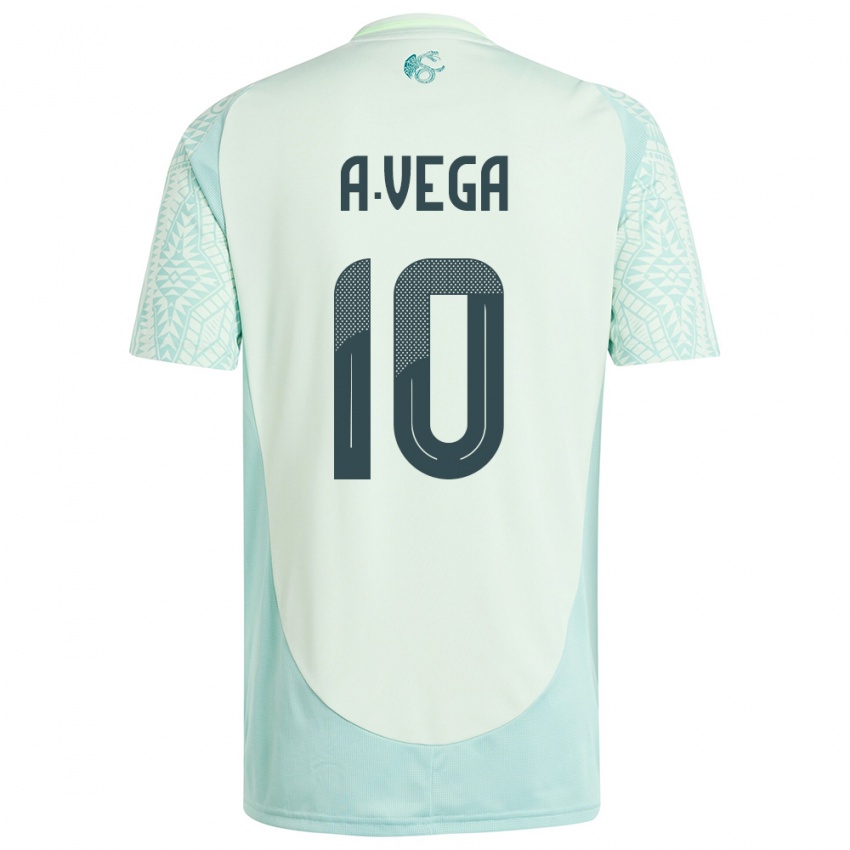 Mujer Camiseta México Alexis Vega #10 Lino Verde 2ª Equipación 24-26 La Camisa Chile