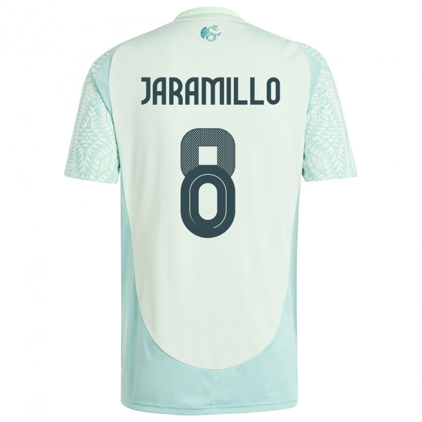Mujer Camiseta México Carolina Jaramillo #8 Lino Verde 2ª Equipación 24-26 La Camisa Chile