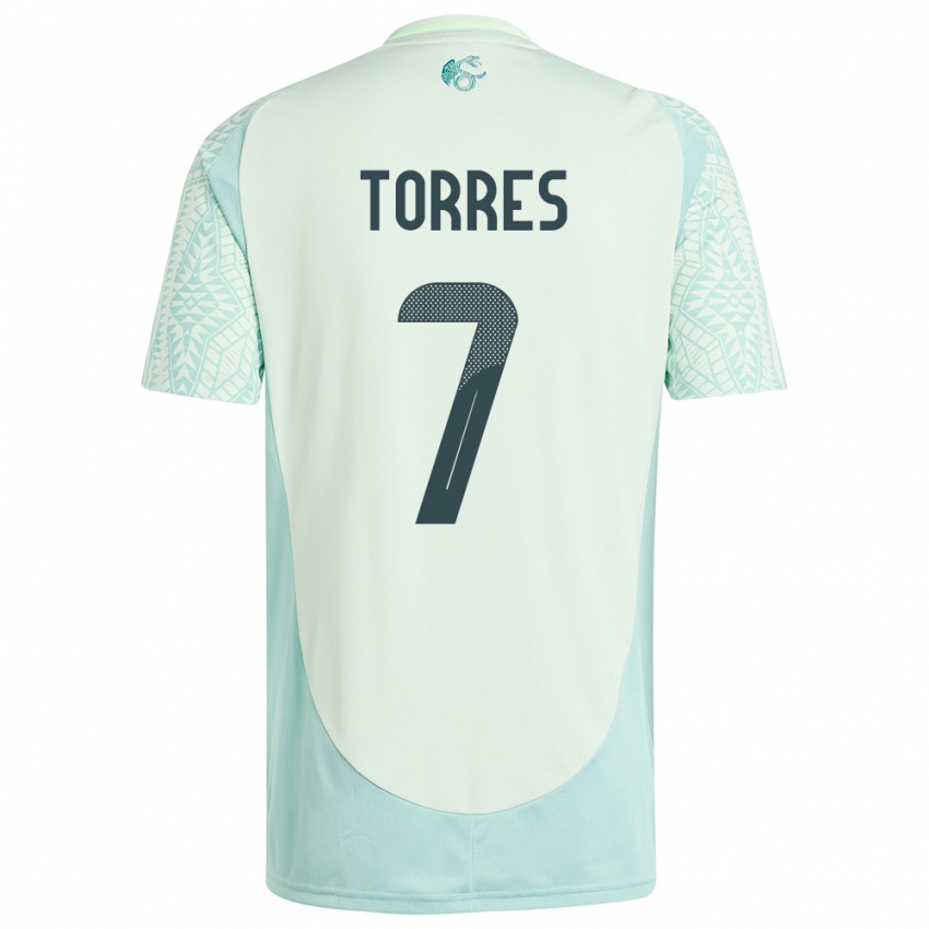 Mujer Camiseta México Christian Torres #7 Lino Verde 2ª Equipación 24-26 La Camisa Chile