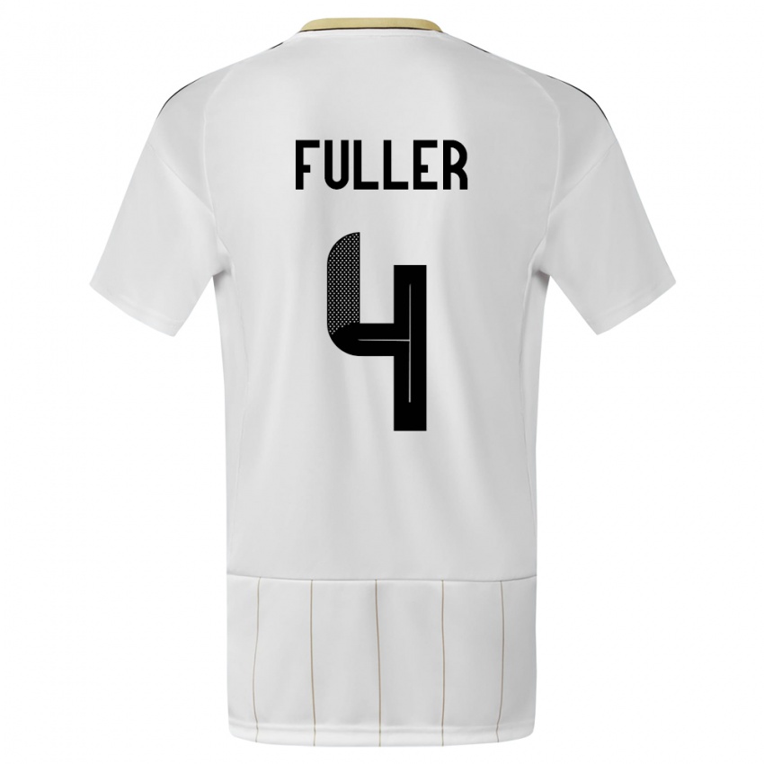 Mujer Camiseta Costa Rica Keysher Fuller #4 Blanco 2ª Equipación 24-26 La Camisa Chile