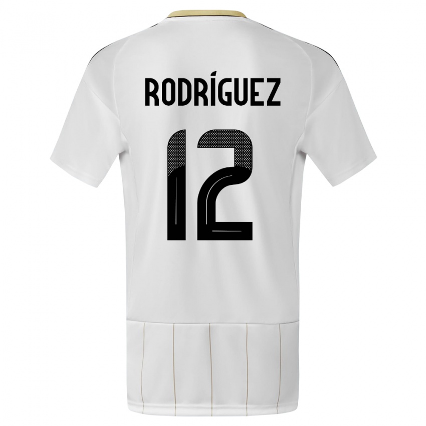 Mujer Camiseta Costa Rica Lixy Rodriguez #12 Blanco 2ª Equipación 24-26 La Camisa Chile