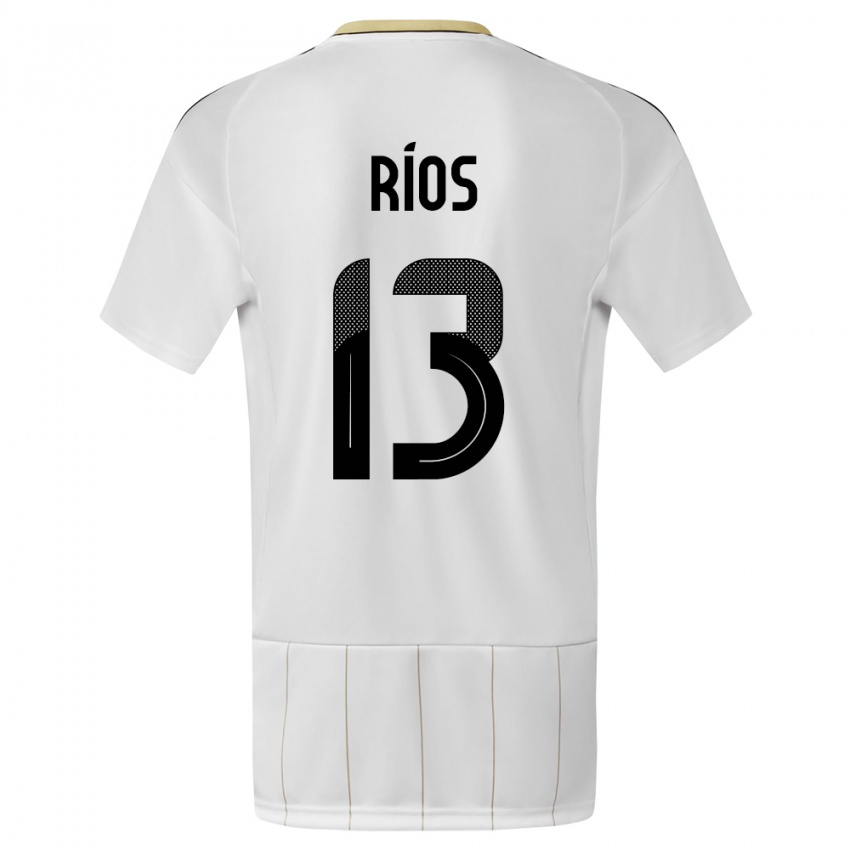 Mujer Camiseta Costa Rica Keral Rios #13 Blanco 2ª Equipación 24-26 La Camisa Chile