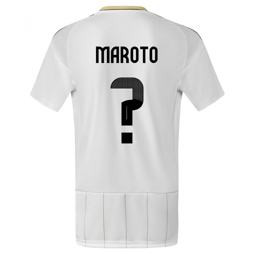 Mujer Camiseta Costa Rica Victor Maroto #0 Blanco 2ª Equipación 24-26 La Camisa Chile