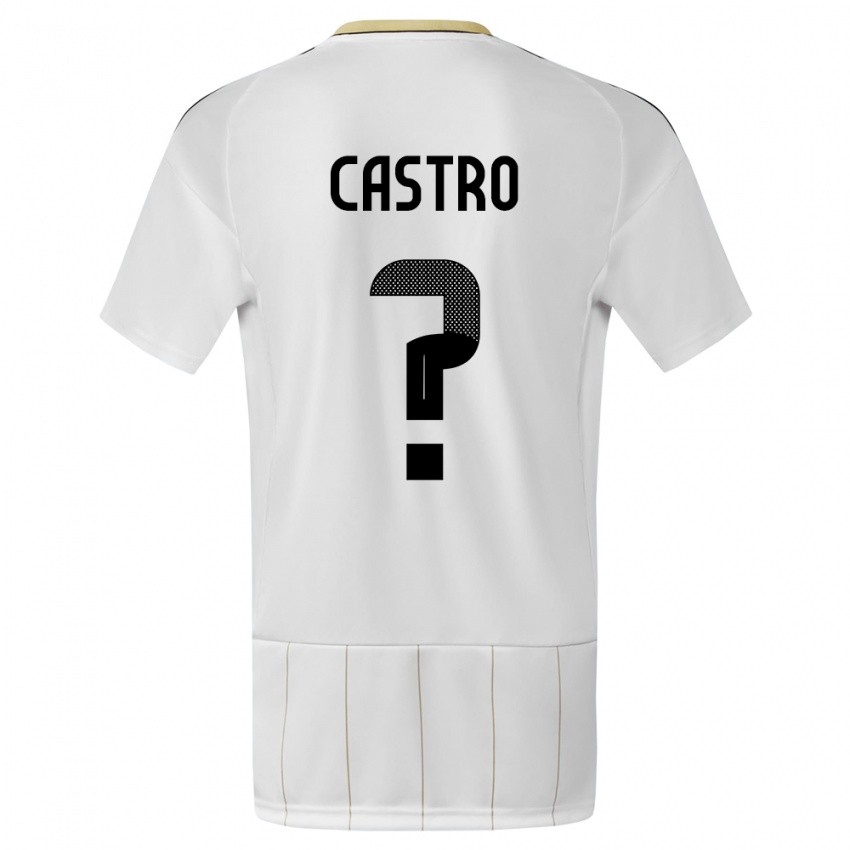 Mujer Camiseta Costa Rica Mathias Castro #0 Blanco 2ª Equipación 24-26 La Camisa Chile