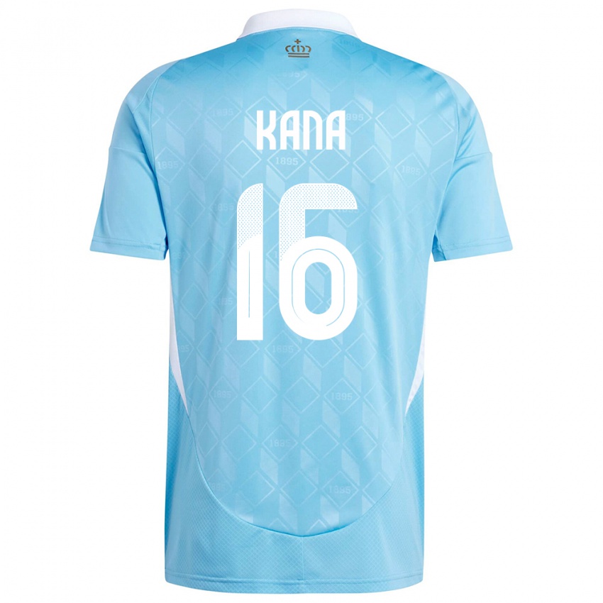 Mujer Camiseta Bélgica Marco Kana #16 Azul 2ª Equipación 24-26 La Camisa Chile
