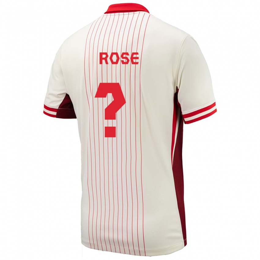 Mujer Camiseta Canadá Federico Rose #0 Blanco 2ª Equipación 24-26 La Camisa Chile