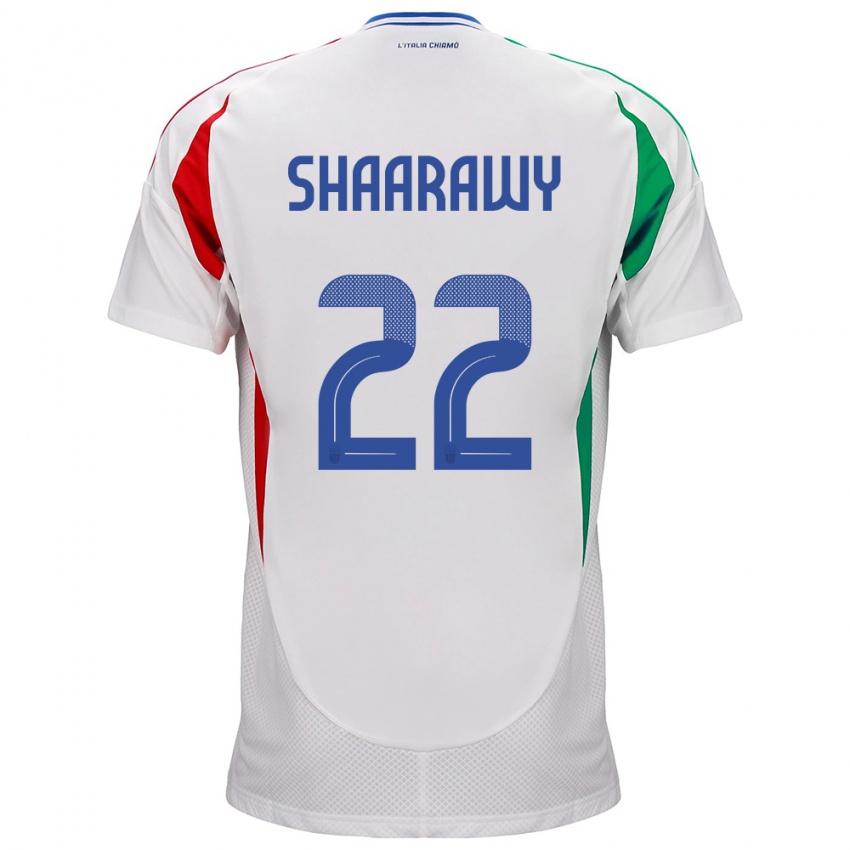 Mujer Camiseta Italia Stephan El Shaarawy #22 Blanco 2ª Equipación 24-26 La Camisa Chile