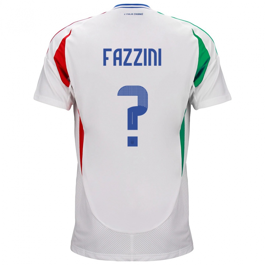 Mujer Camiseta Italia Jacopo Fazzini #0 Blanco 2ª Equipación 24-26 La Camisa Chile