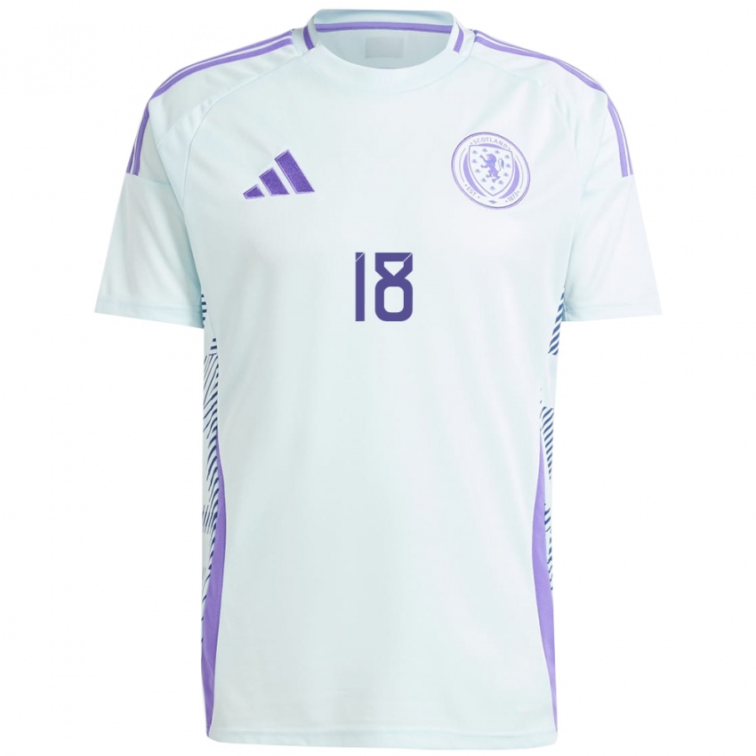 Mujer Camiseta Escocia Lewis Ferguson #18 Azul Menta Claro 2ª Equipación 24-26 La Camisa Chile