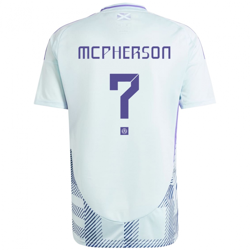 Mujer Camiseta Escocia Ben Mcpherson #0 Azul Menta Claro 2ª Equipación 24-26 La Camisa Chile