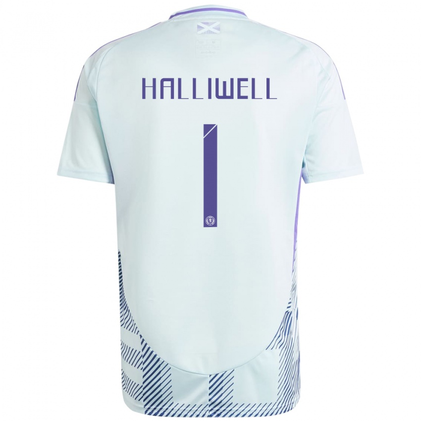 Mujer Camiseta Escocia Alfie Halliwell #1 Azul Menta Claro 2ª Equipación 24-26 La Camisa Chile