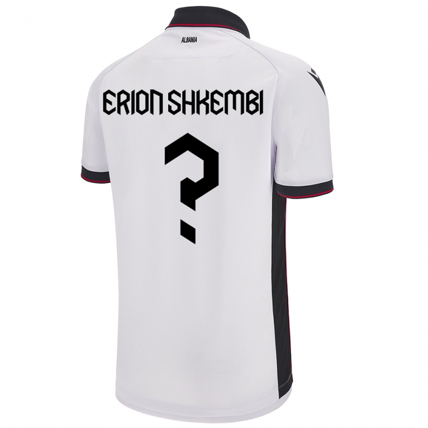 Mujer Camiseta Albania Erion Shkembi #0 Blanco 2ª Equipación 24-26 La Camisa Chile
