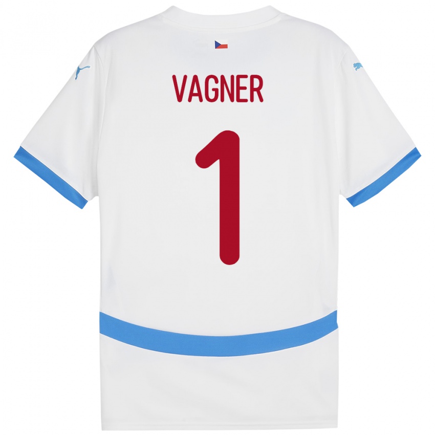 Mujer Camiseta Chequia Matyas Vagner #1 Blanco 2ª Equipación 24-26 La Camisa Chile