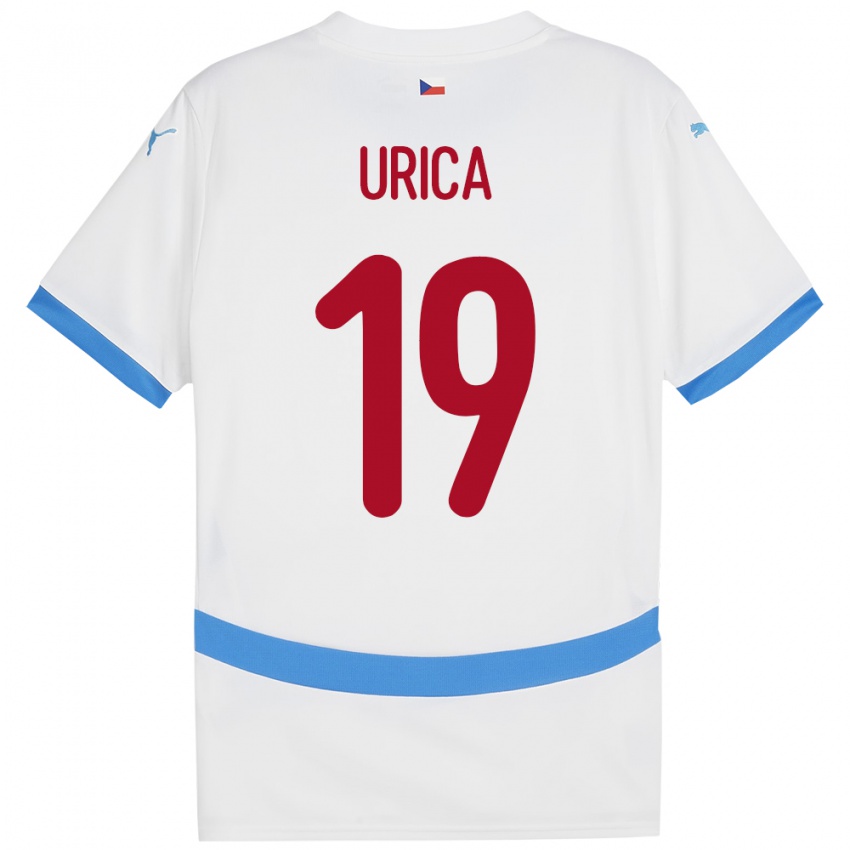 Mujer Camiseta Chequia Filip Urica #19 Blanco 2ª Equipación 24-26 La Camisa Chile