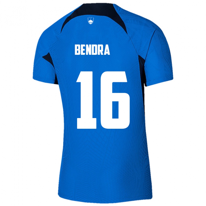 Mujer Camiseta Eslovenia Kristjan Bendra #16 Azul 2ª Equipación 24-26 La Camisa Chile