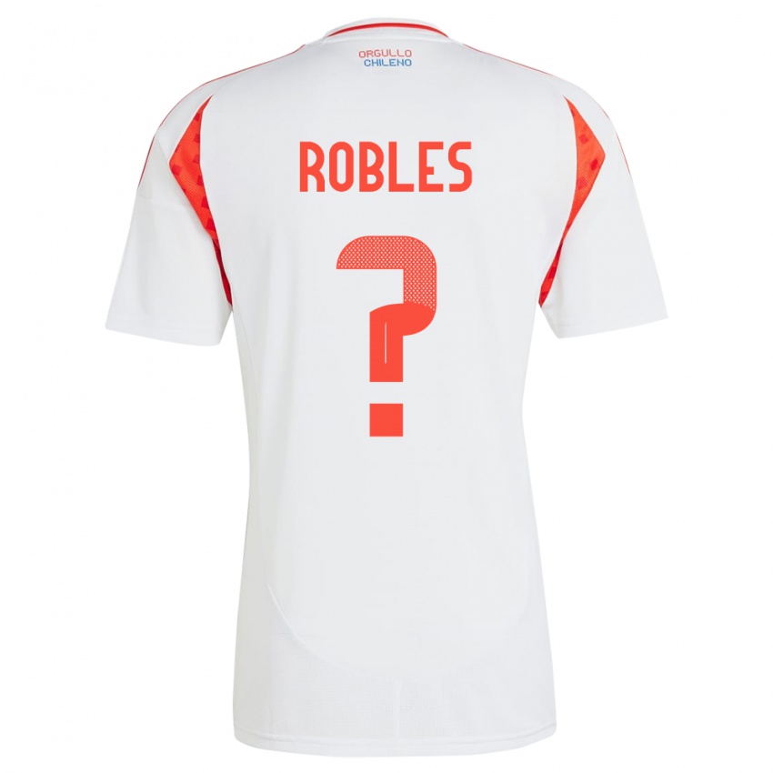 Mujer Camiseta Chile Diego Robles #0 Blanco 2ª Equipación 24-26 La Camisa Chile