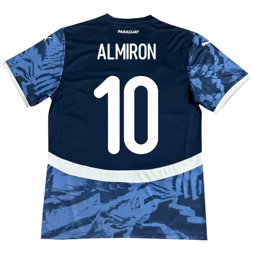 Mujer Camiseta Paraguay Miguel Almirón #10 Azul 2ª Equipación 24-26 La Camisa Chile