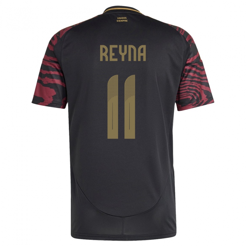 Mujer Camiseta Perú Bryan Reyna #11 Negro 2ª Equipación 24-26 La Camisa Chile