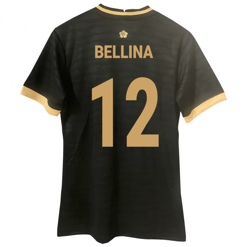 Mujer Camiseta Panamá Lucca Bellina #12 Negro 2ª Equipación 24-26 La Camisa Chile
