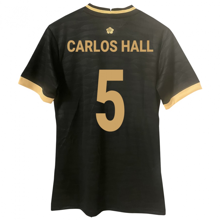 Mujer Camiseta Panamá Juan Carlos Hall #5 Negro 2ª Equipación 24-26 La Camisa Chile