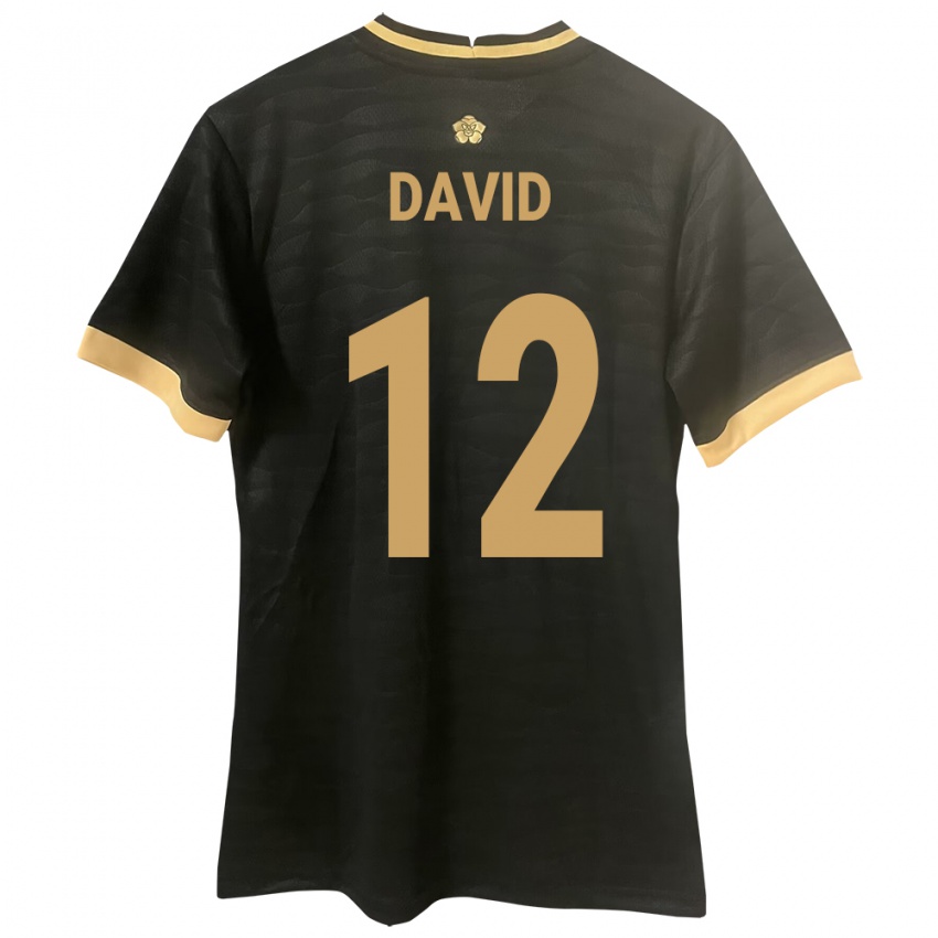 Mujer Camiseta Panamá Said David #12 Negro 2ª Equipación 24-26 La Camisa Chile