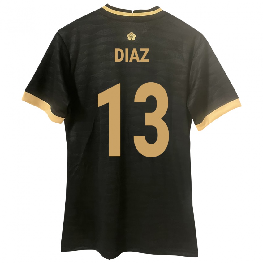 Mujer Camiseta Panamá Érick Díaz #13 Negro 2ª Equipación 24-26 La Camisa Chile