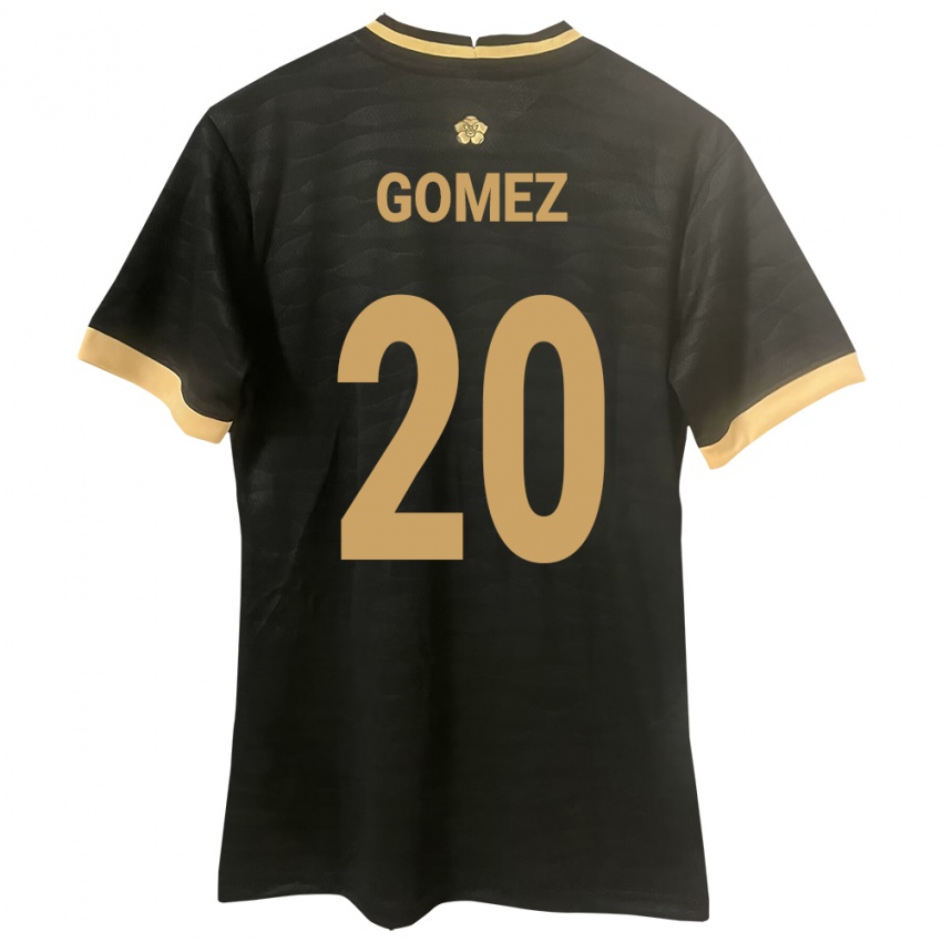 Mujer Camiseta Panamá Ernesto Gómez #20 Negro 2ª Equipación 24-26 La Camisa Chile