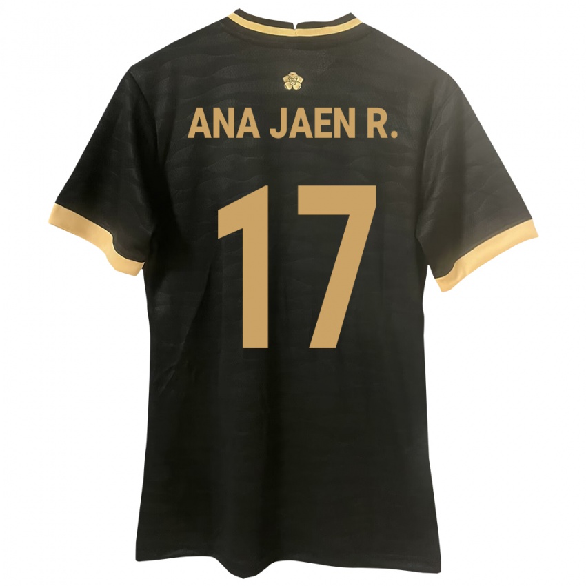 Mujer Camiseta Panamá Ana Jaén Rodríguez #17 Negro 2ª Equipación 24-26 La Camisa Chile