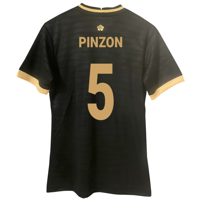Mujer Camiseta Panamá Yomira Pinzón #5 Negro 2ª Equipación 24-26 La Camisa Chile