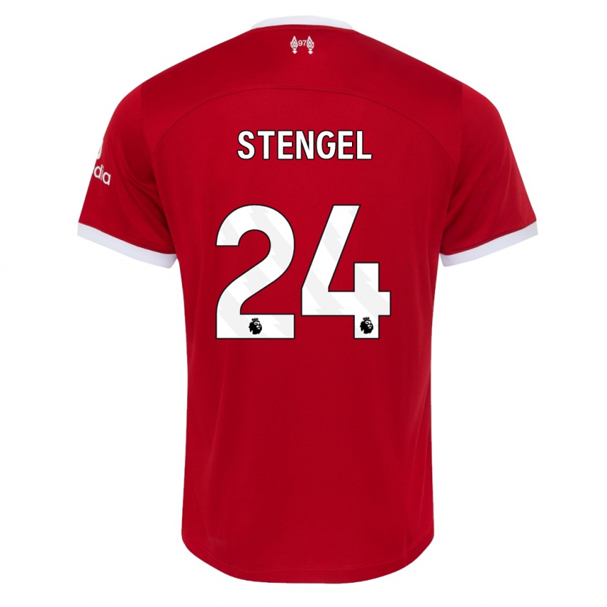 Niño Camiseta Katie Stengel #24 Rojo 1ª Equipación 2023/24 La Camisa Chile