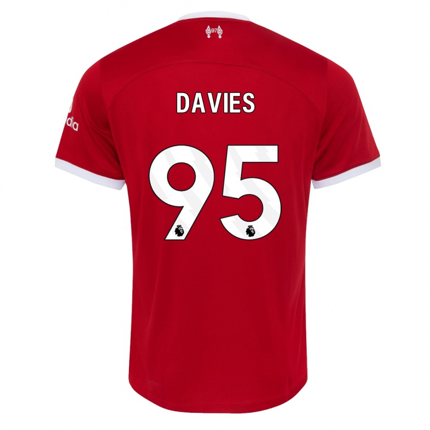 Niño Camiseta Harvey Davies #95 Rojo 1ª Equipación 2023/24 La Camisa Chile