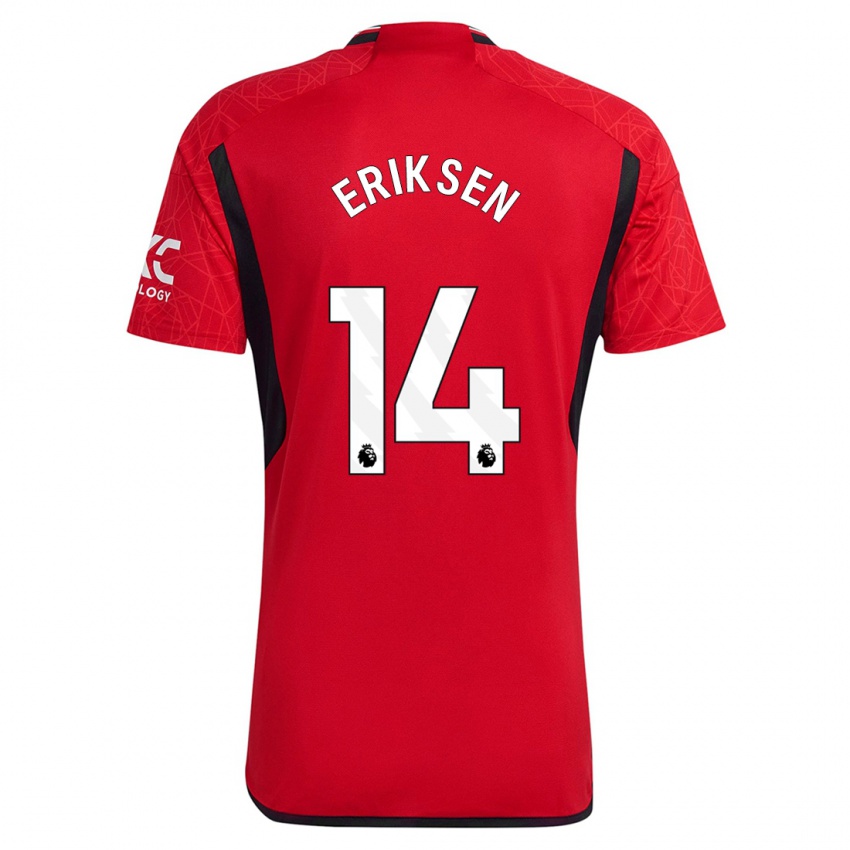 Niño Camiseta Christian Eriksen #14 Rojo 1ª Equipación 2023/24 La Camisa Chile