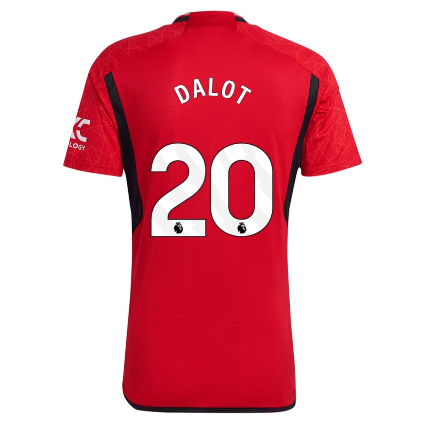 Niño Camiseta Diogo Dalot #20 Rojo 1ª Equipación 2023/24 La Camisa Chile