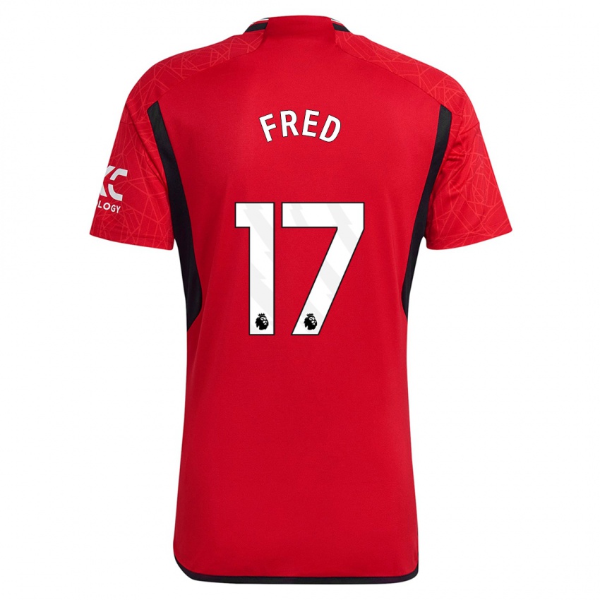 Niño Camiseta Fred #17 Rojo 1ª Equipación 2023/24 La Camisa Chile