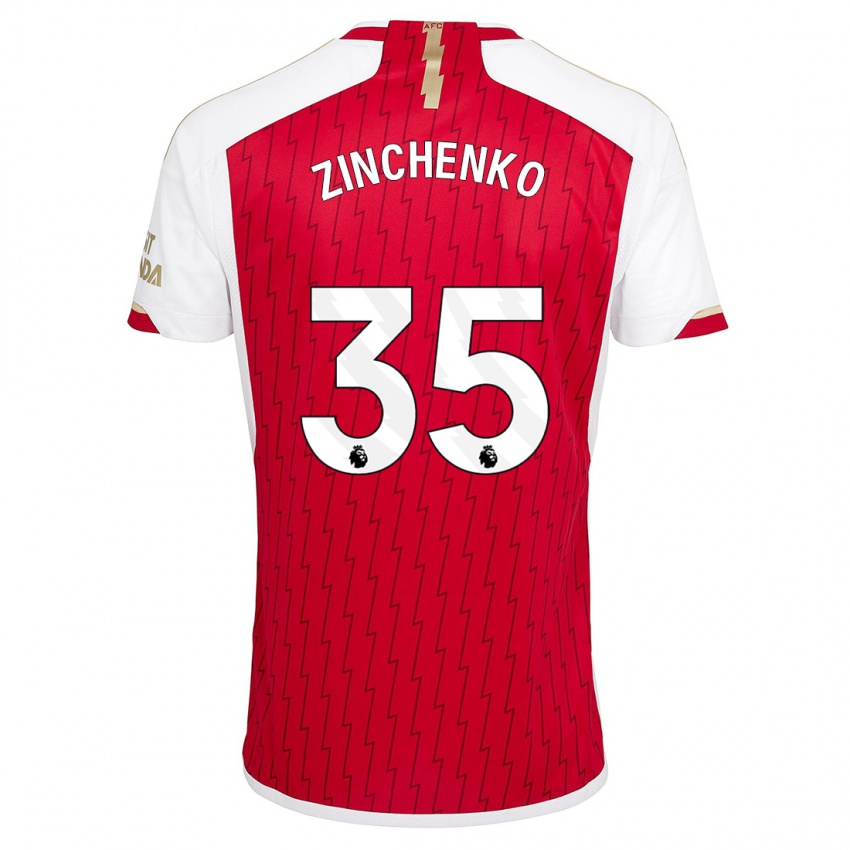 Niño Camiseta Oleksandr Zinchenko #35 Rojo 1ª Equipación 2023/24 La Camisa Chile