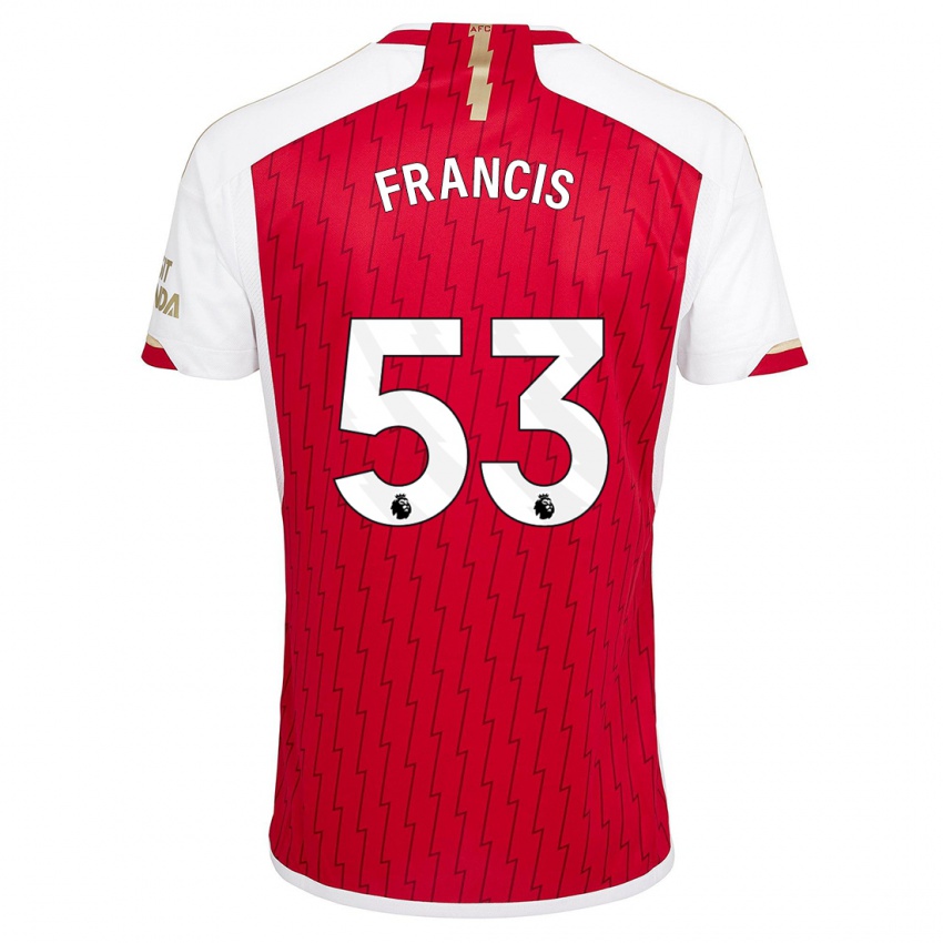 Niño Camiseta Jack Henry Francis #53 Rojo 1ª Equipación 2023/24 La Camisa Chile