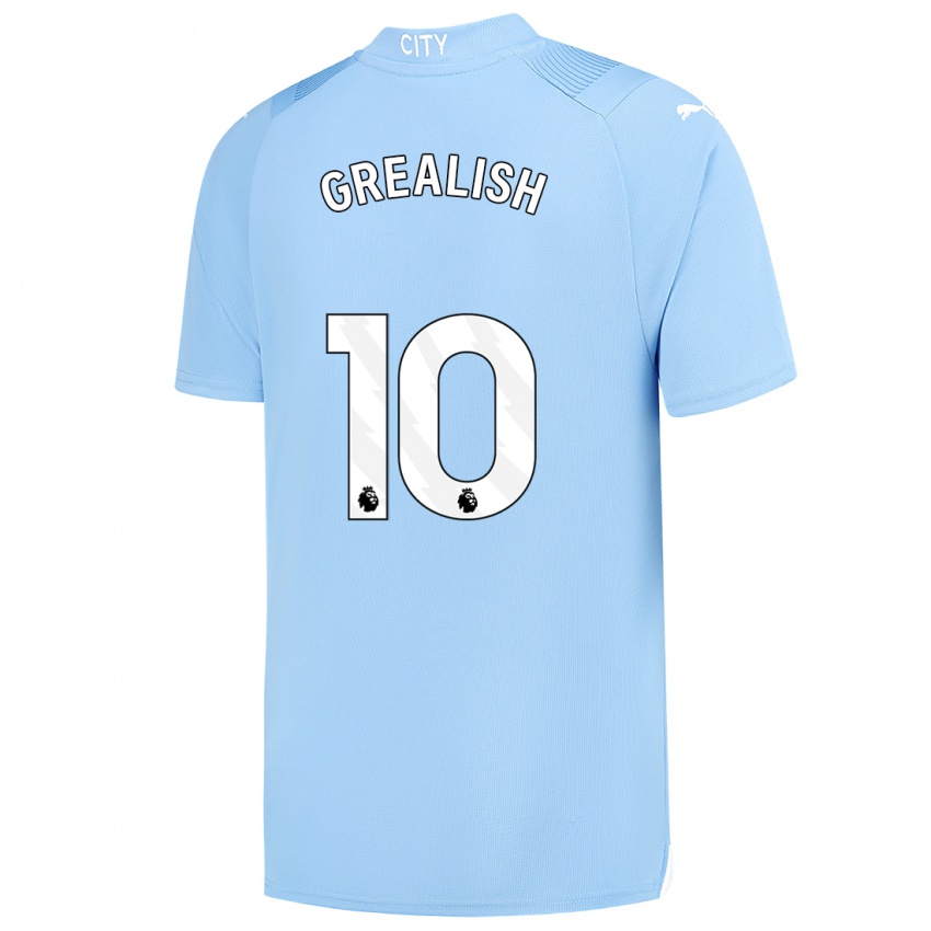 Niño Camiseta Jack Grealish #10 Azul Claro 1ª Equipación 2023/24 La Camisa Chile