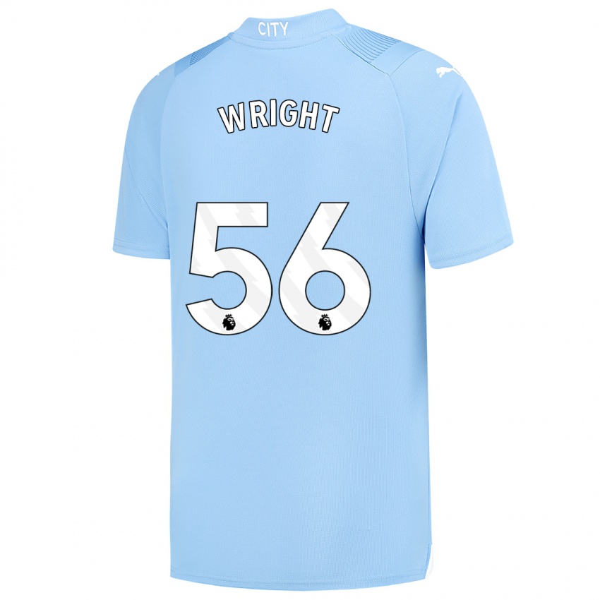 Niño Camiseta Jacob Wright #56 Azul Claro 1ª Equipación 2023/24 La Camisa Chile
