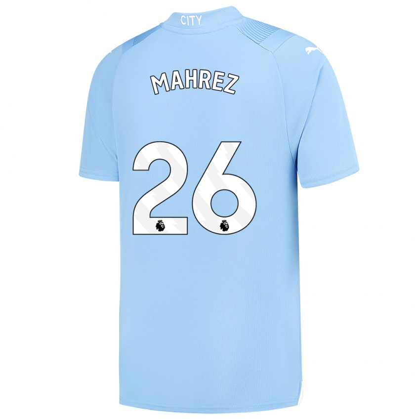 Niño Camiseta Riyad Mahrez #26 Azul Claro 1ª Equipación 2023/24 La Camisa Chile