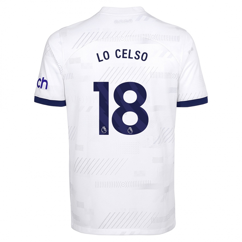 Niño Camiseta Giovani Lo Celso #18 Blanco 1ª Equipación 2023/24 La Camisa Chile