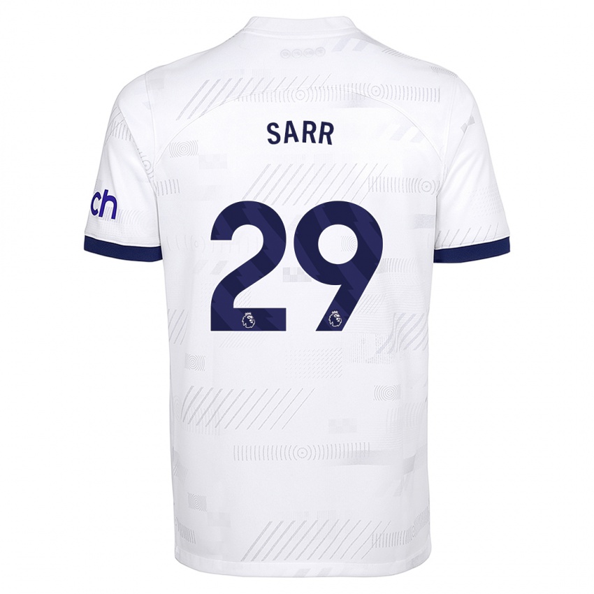 Niño Camiseta Pape Matar Sarr #29 Blanco 1ª Equipación 2023/24 La Camisa Chile