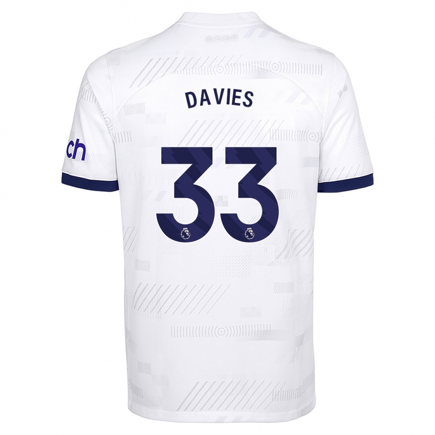 Niño Camiseta Ben Davies #33 Blanco 1ª Equipación 2023/24 La Camisa Chile