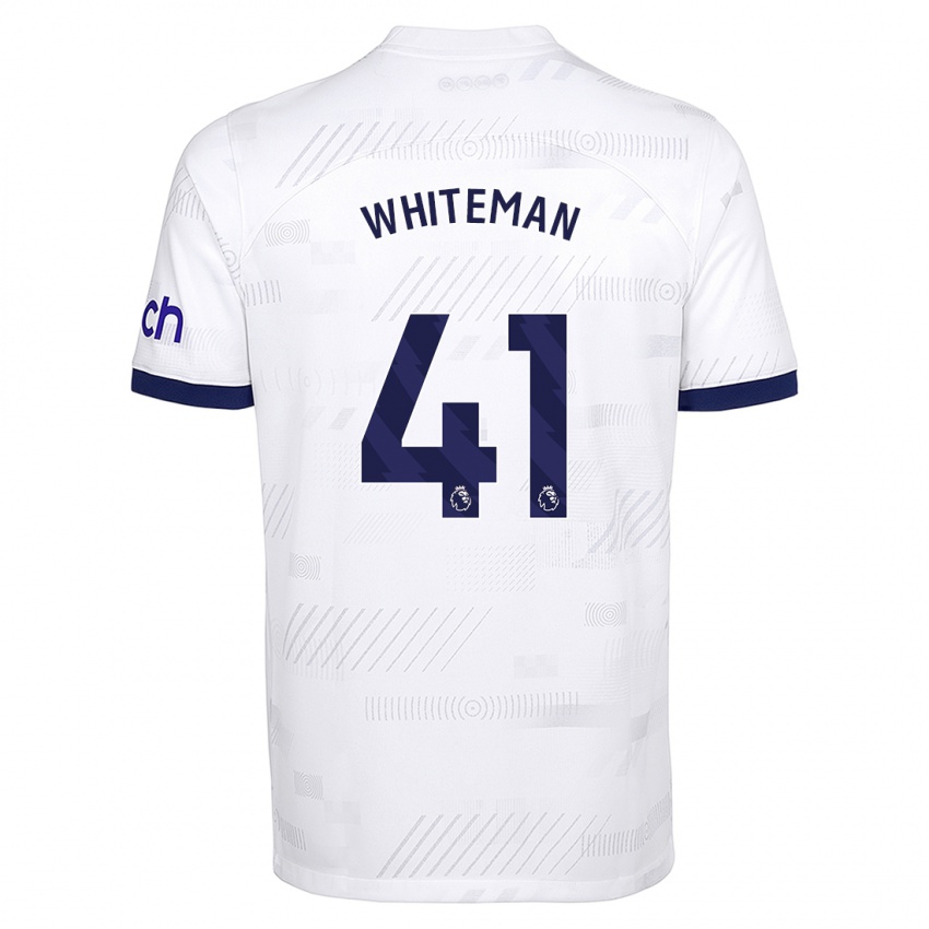 Niño Camiseta Alfie Whiteman #41 Blanco 1ª Equipación 2023/24 La Camisa Chile