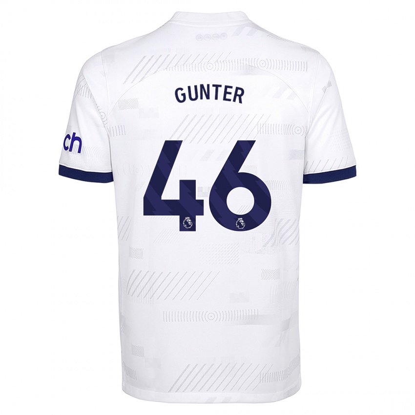 Niño Camiseta Luca Gunter #46 Blanco 1ª Equipación 2023/24 La Camisa Chile
