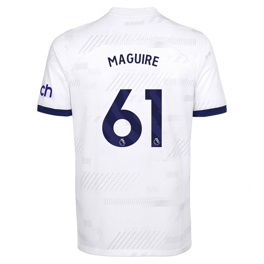 Niño Camiseta Aaron Maguire #61 Blanco 1ª Equipación 2023/24 La Camisa Chile