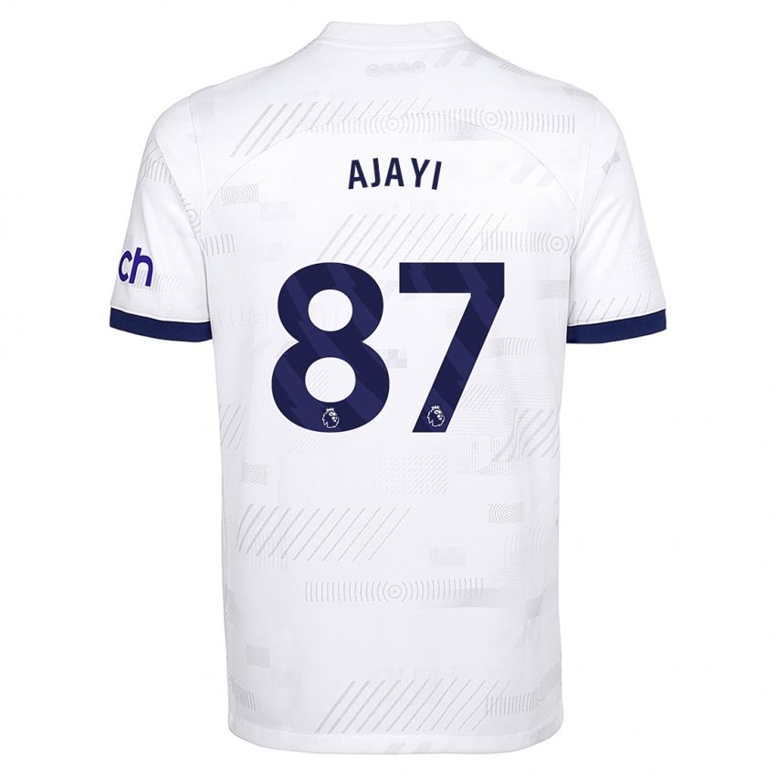 Niño Camiseta Damola Ajayi #87 Blanco 1ª Equipación 2023/24 La Camisa Chile