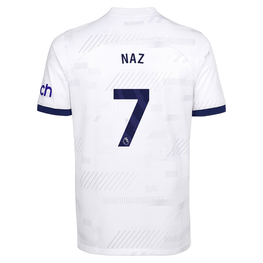 Niño Camiseta Jessica Naz #7 Blanco 1ª Equipación 2023/24 La Camisa Chile