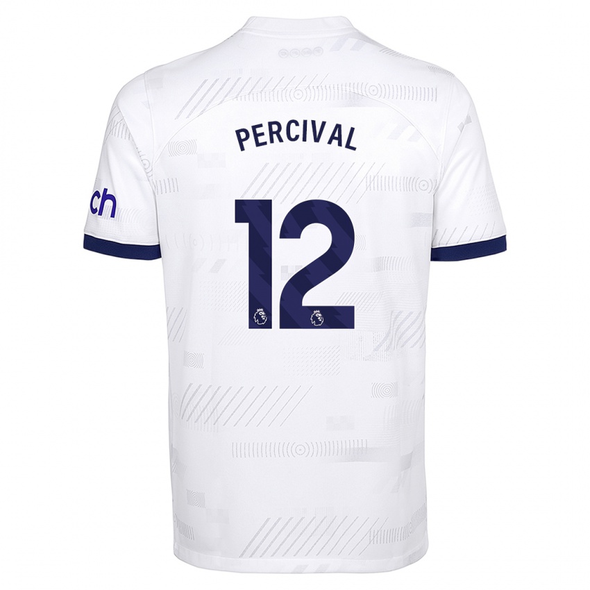 Niño Camiseta Ria Percival #12 Blanco 1ª Equipación 2023/24 La Camisa Chile